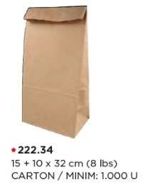 Bolsa Americana 15 x 32 Picnic Kraft