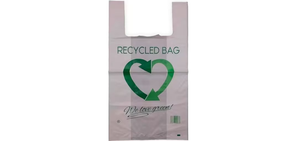 BOLSA CAMISETA G200 BLANCA 42 X 53 CM - PACK DE 100 BOLSAS