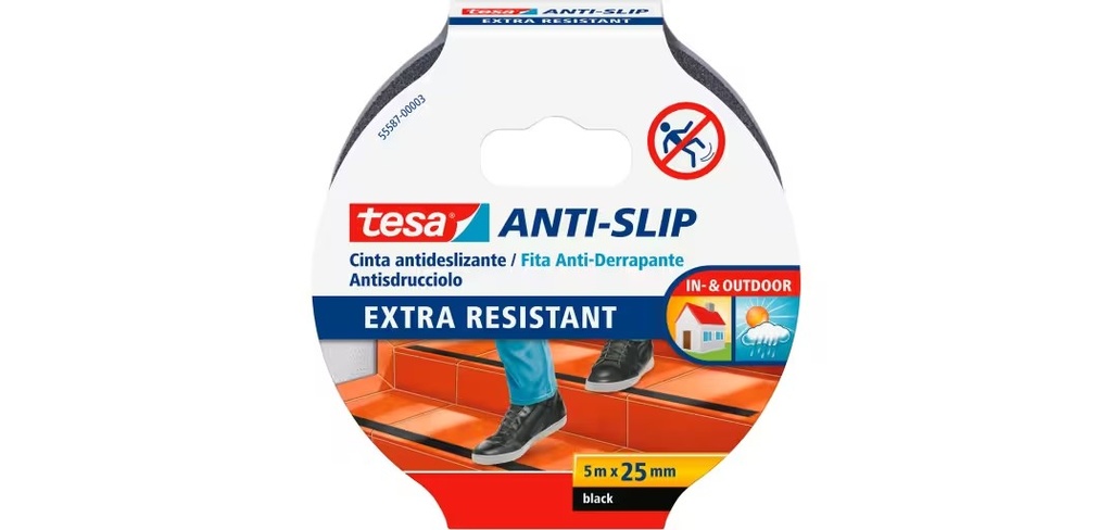 CINTA ANTIDESLIZANTE COLOR NEGRO.