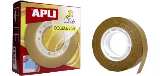 CINTA ADHESIVA DOBLE CARA 15 X 10 APLI